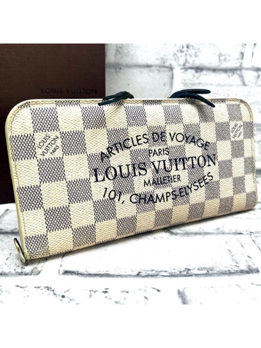 Louis Vuitton Damier Azur Plan Soleil Portefeuille Insolite Wallet